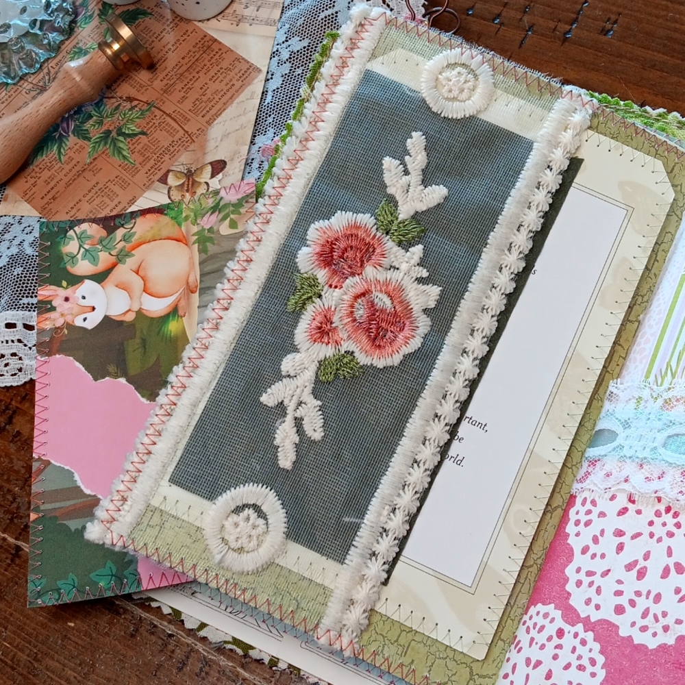 Boho Whimsical Forest Soft Cover Handmade Journal - Picture 9 of 15